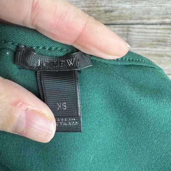 J Crew Organza Off Shoulder Green Ruffle Blouse Size Extra‎ Small - Picture 5 of 7